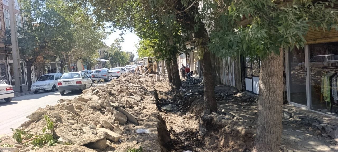 آغاز عملیات بهسازی در ضلع دیگر خیابان بعثت
