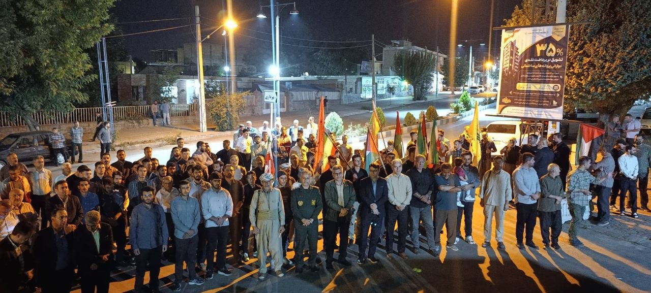 حضور خانواده بزرگ شهرداری اشنویه در تجمعات شبانه شهر